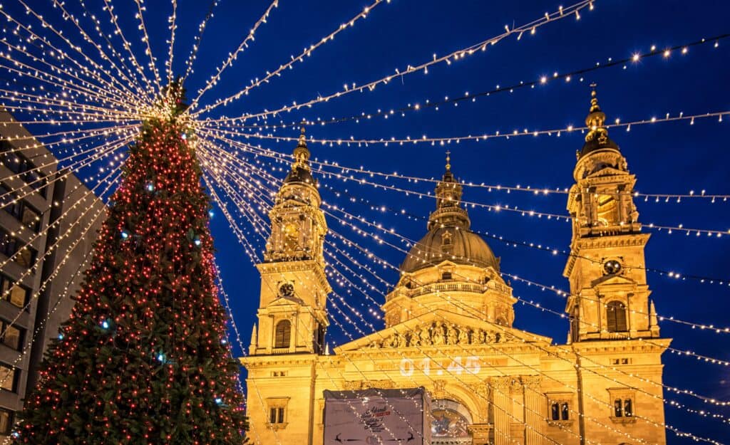 Christmas lights in Budapest, Hungary
