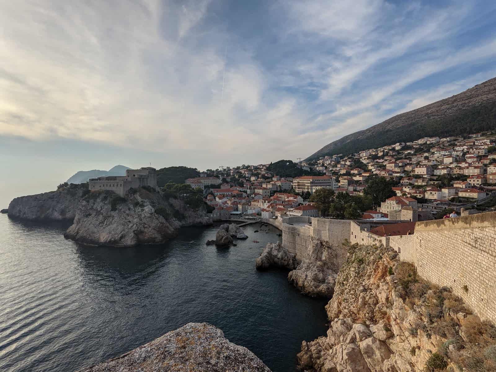View of Dubrovnik, Croatia from across the water.